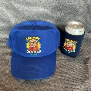 Grumpy Old Man Club Hat & koozie– Custom Graphic – Funny Dad & Grandpa Gift